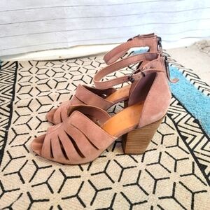 1.STATE MAUVE BLOCK HEEL SANDAL, SZ 10